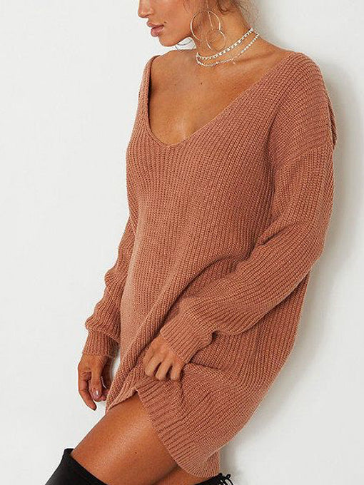 Morgan V Neck Knit Sweater Top - 2 Love One