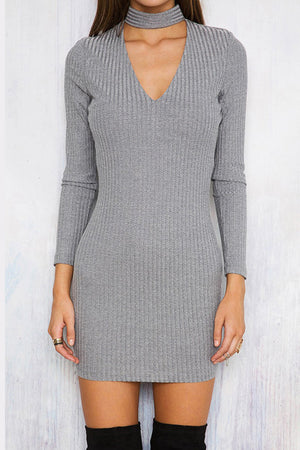 one sleeve knit dress