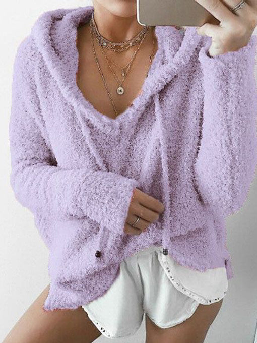 purple fluffy hoodie