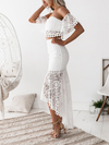 White Lace Off The Shoulder Two Piece Dress - 2 Love One