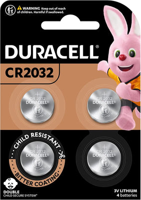 CR2032 3V lithium coin battery DURACELL CHILD RESISTANT PACKAGING