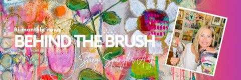 Behind the Brush newsletter with Stacy spangler art