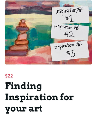 Finding inspiration for your art online course