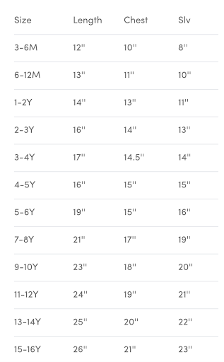 togso sizechart