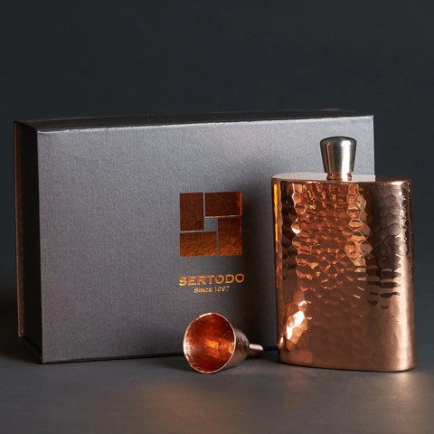 Grand Daddy Hand Hammered Copper Hip Flask