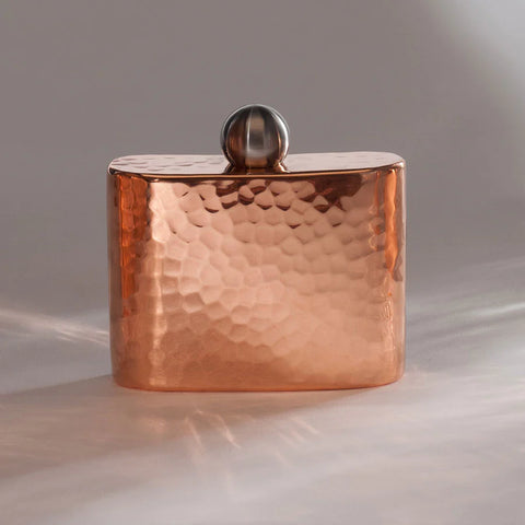 Petit Hand Hammered Copper Hip Flask