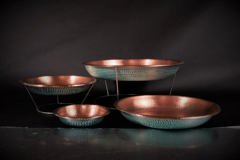 Copper Verdigris Oyster Tray