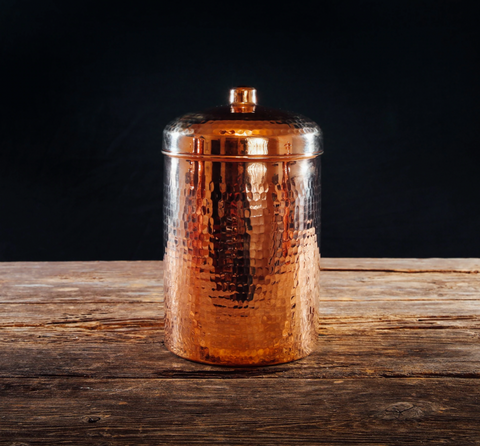Polished Finish Copper Kitchen Canister