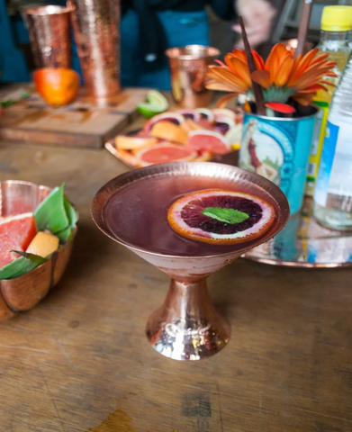 Elegant Copper Martini Cup