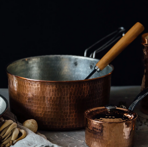 Making specialty sauces with Copper Saucepans