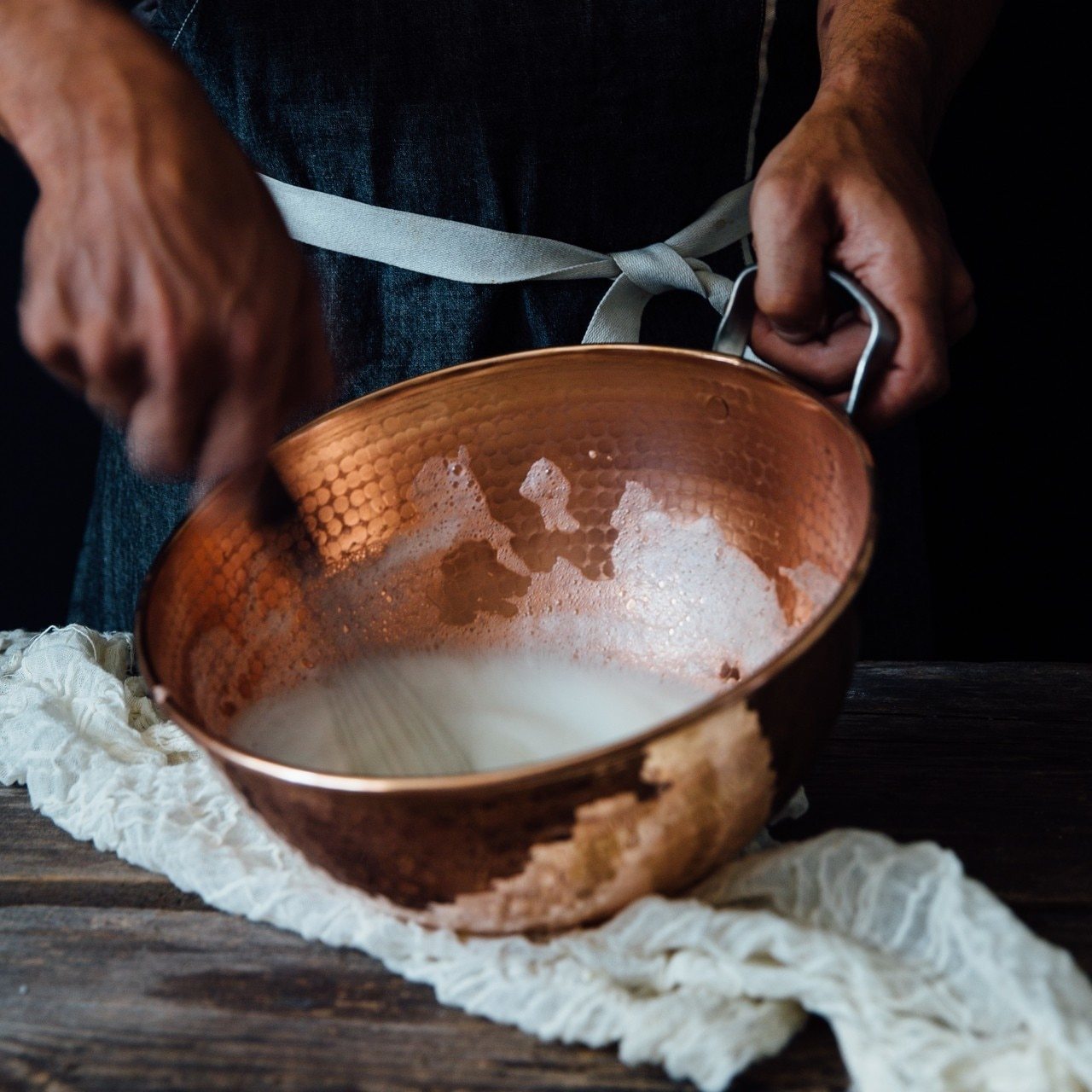 Copper mixing bowls