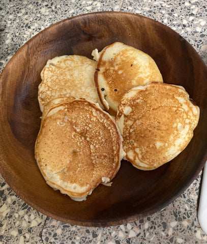 Transfer pancakes to a warm plate