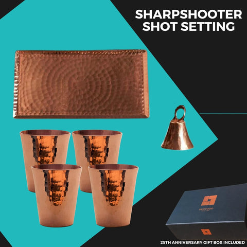 Best copper barware gift bundle Sharpshooter Shot Setting