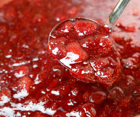 Sticky consistency homemade jam