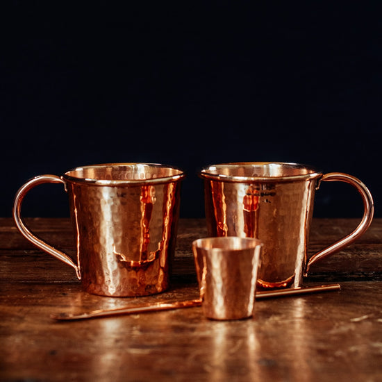 Solid Copper Hammered Mule Mug - Bull In China