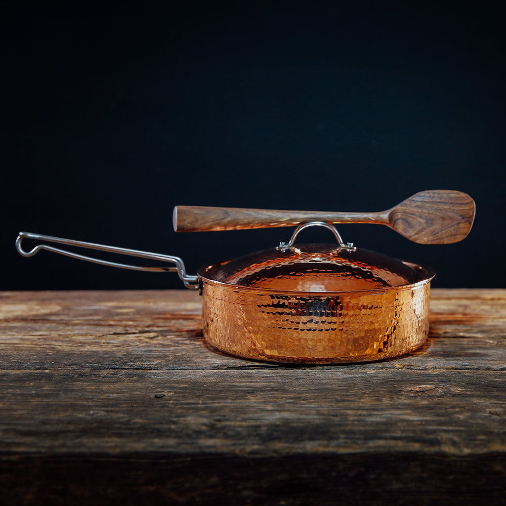 Copper Frying Pans with Lids (covers) Handmade Solid Copper