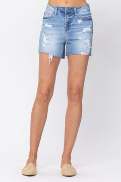 Judy Blue High Waist Destroyed Shorts