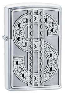 Engraved Crown Stamp™ Chrome Windproof Lighter