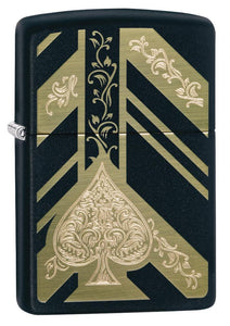 Zippo Lighter Ace Filigree Windproof Refillable Metal Construction Mad