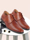 Men Tan Pattern Design Formal/Office Lace Up Shoes