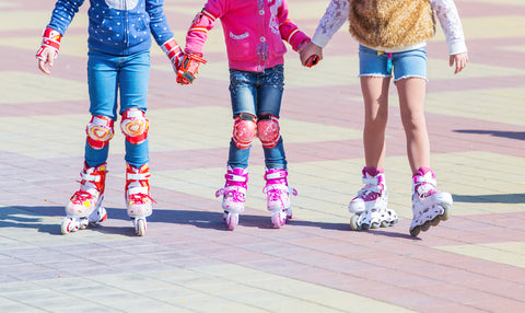 kids having fun on rollerblades