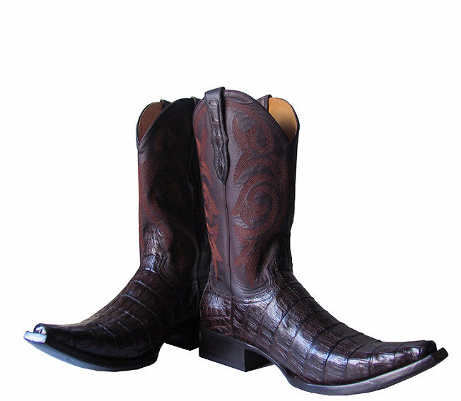 Brown Caiman T 2006 Exotic Boot - R Soles