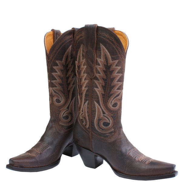 Nevada Brown Cowgirl Boots - R Soles