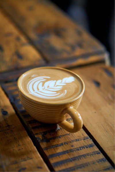 cafe latte in a mug