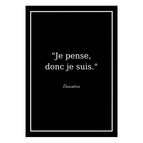 Affiche Citation Descartes Affichea