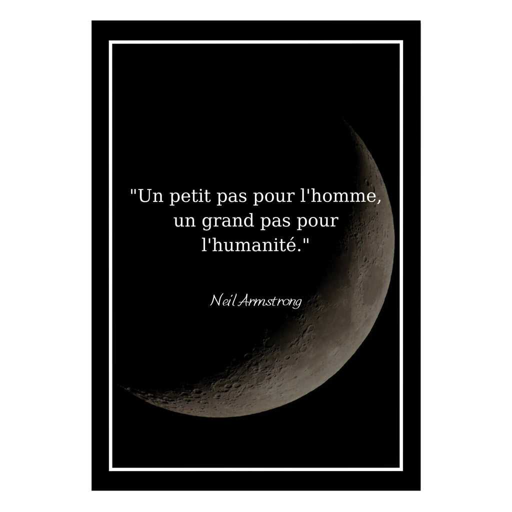 Affiche Neil Armstrong Citation Homme Sur La Lune Affichea