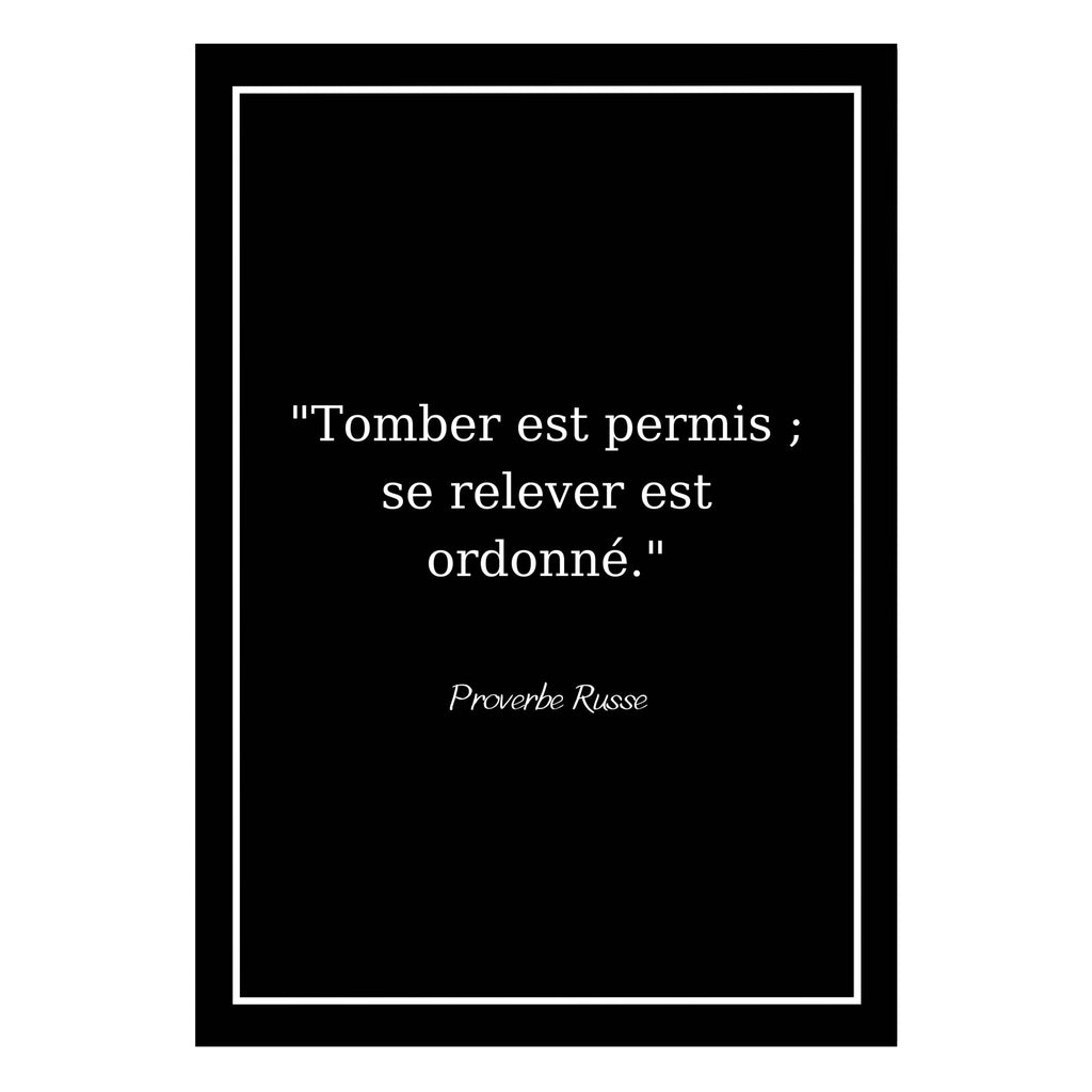 Proverbe Russe Affiche Poster Citation Affichea