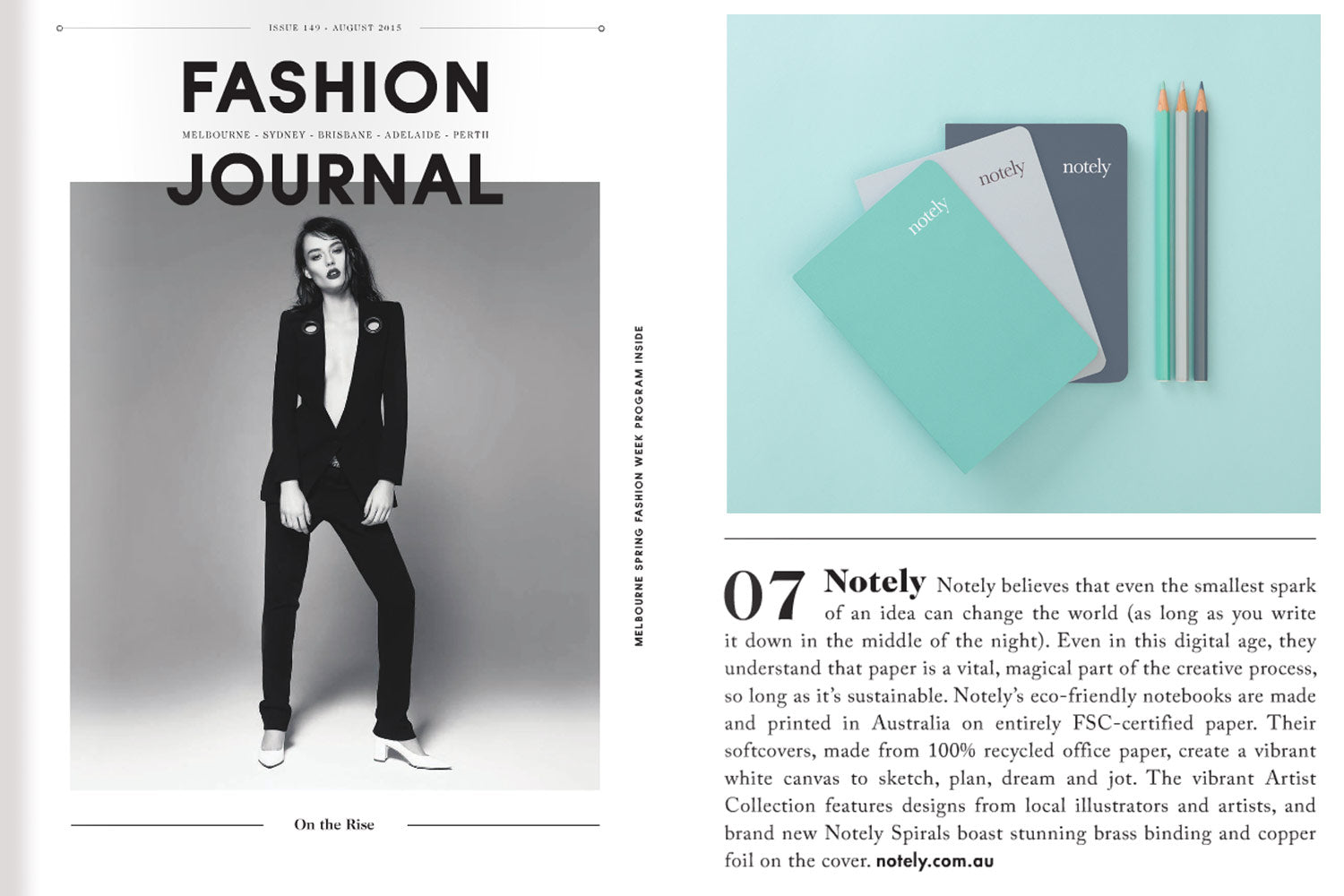 Notely Featured in Fashion Journal Magazine