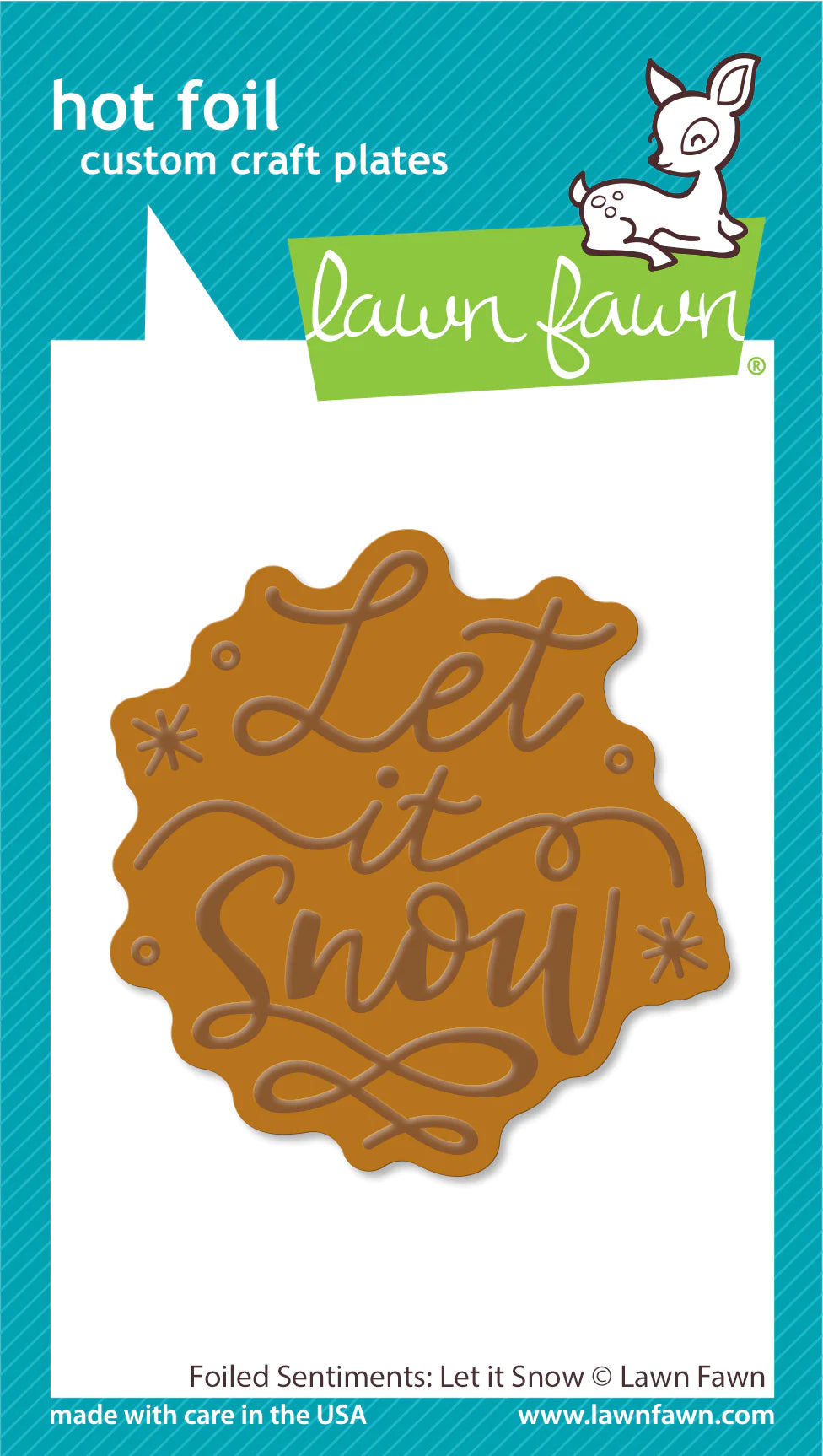 Lawn Fawn-foiled sentiments: let it snow-hot foil