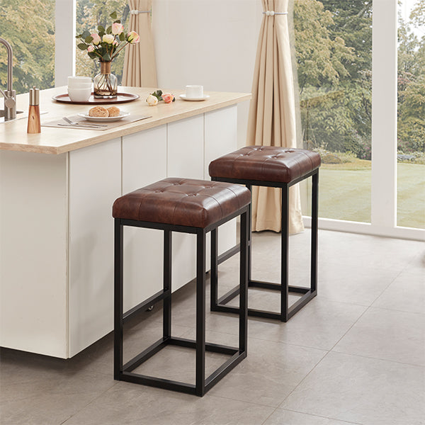 28 inches faux leather bar stools