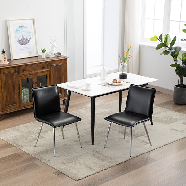 black minimalist dining room chairs