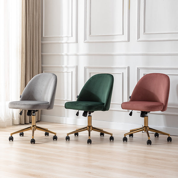 pink green gray armless office chairs