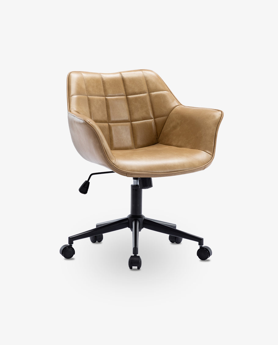 dark leather office chair