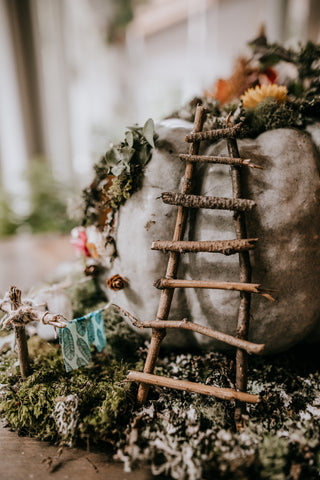 pumpkin fairy house cottage diy children craft natural crafts cedar house living jessie b. photography