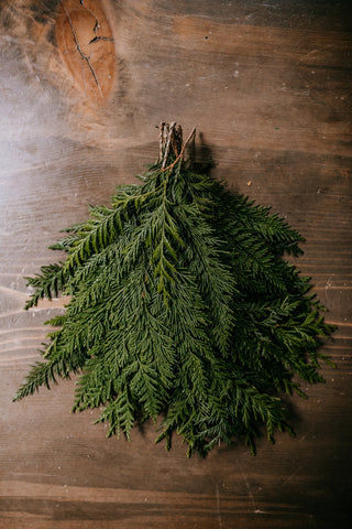 cedar boughs for diy swag