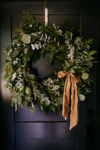 cedar and eucalyptus wreath
