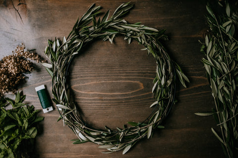 botanical herbal wreath diy tutorial