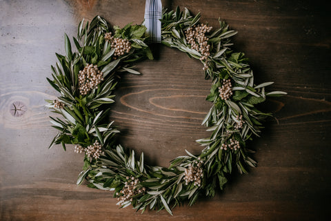 botanical herbal wreath diy tutorial
