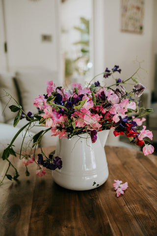 sweet pea vase life tips flower arrangement