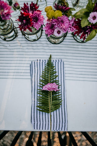 place setting fern flower