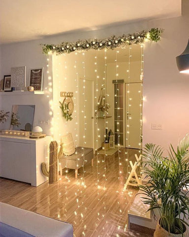 Bedroom with Fairy Lights 