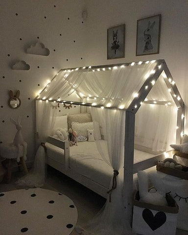 Bedroom with Fairy Lights 