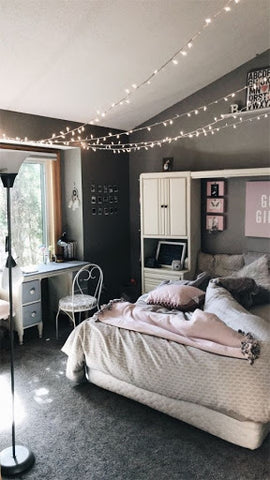 Bedroom with Fairy Lights 