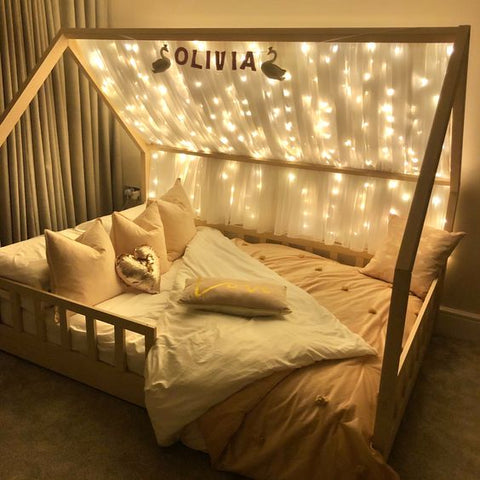 Bedroom with Fairy Lights 