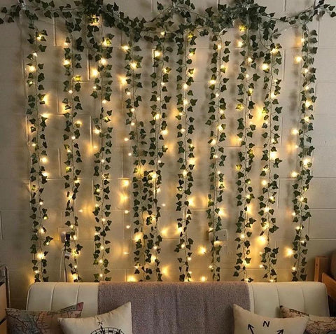 fairy lights in bedroom