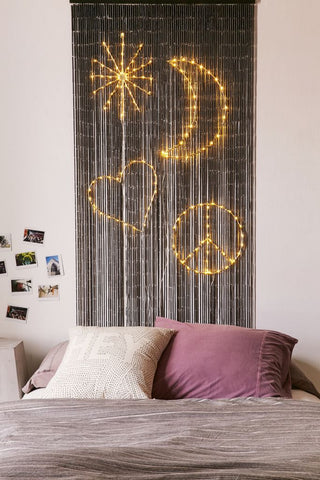 fairy lights sign bedroom